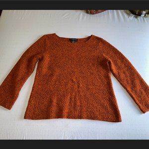 Josephine Chaus Orange Cozy Wool Blend Sweater, Women's Size XL
